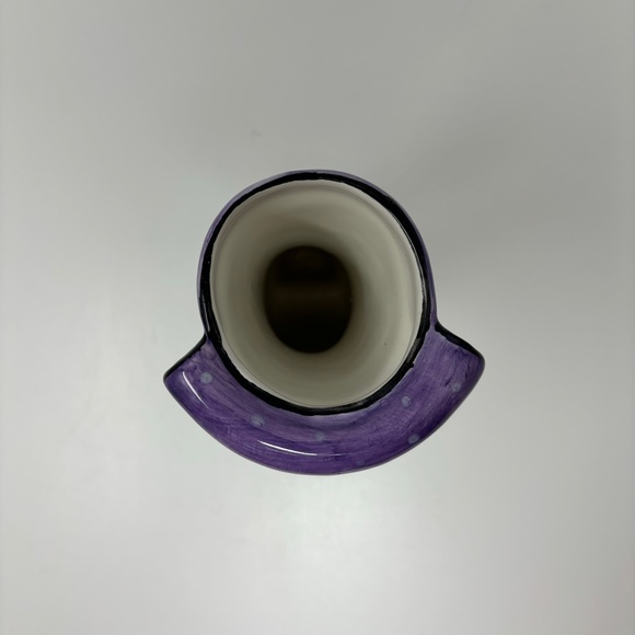 Milson & Louis Hand Painted Boot Shoe Vase Green Purple Pink Floral Geometric - Picture 4 of 5